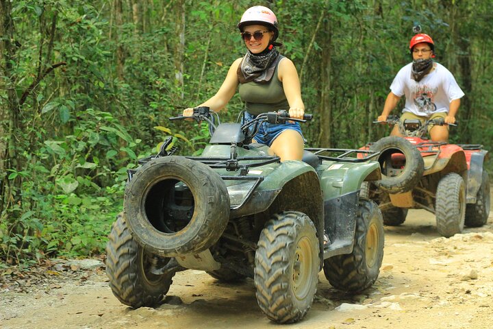 Cancun Extreme Local Adventure: Cancun Mayan Pass: ATV, Cenote, Zipline, Transportation & Horses