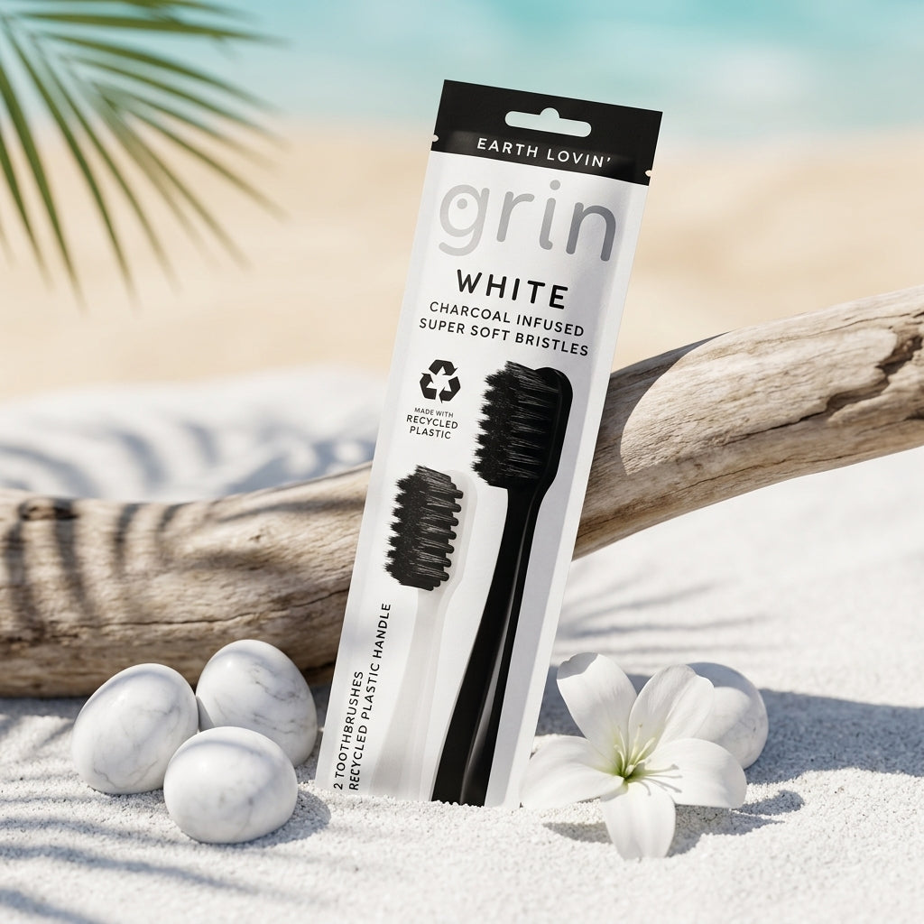 Cepillo dental Grin - Cerdas de carbón blanco ultra suaves