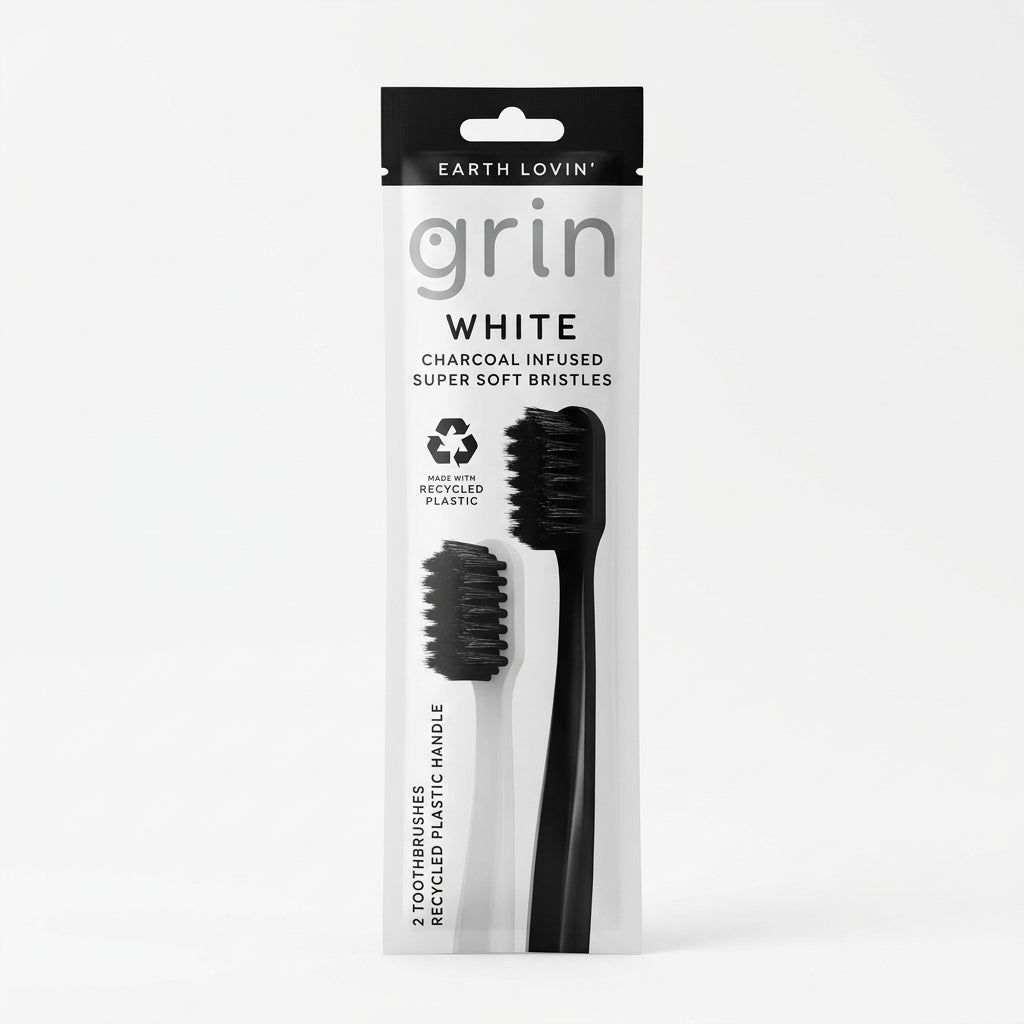 Cepillo dental Grin - Cerdas de carbón blanco ultra suaves