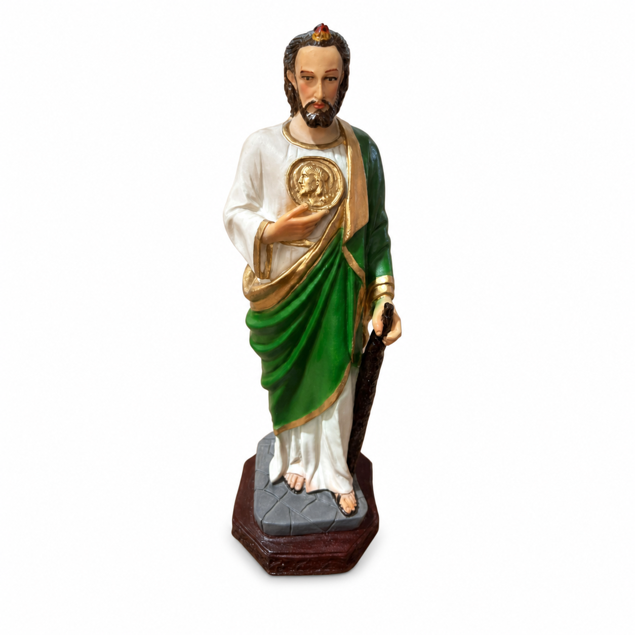 San Judas Tadeo 25 cm hand-painted statue front view