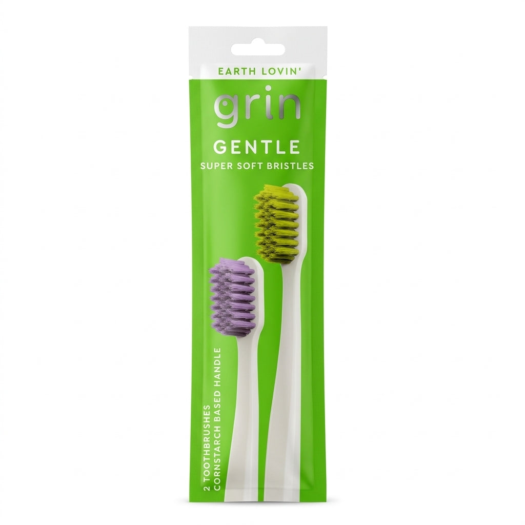 Grin Super Soft Toothbrush - Charcoal bristles