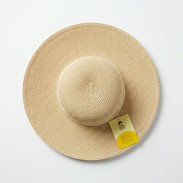 Wide Brim Woven Sun Hat - Sun Protection
